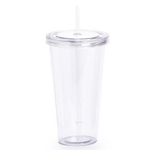 Kop med Sugerør (750 ml) 144874 Transparent