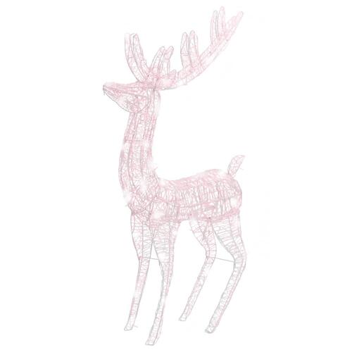 Julerensdyr med 250 LED-lys 180 cm str. XXL akryl varm hvid