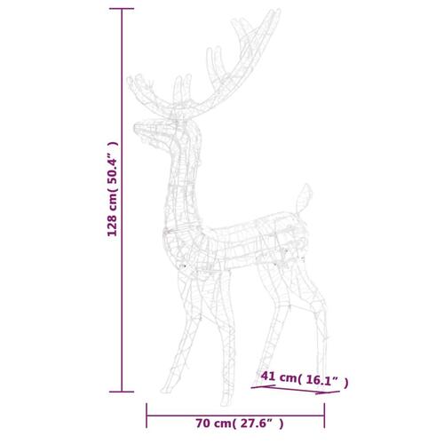 Rensdyr 140 LED'er 128 cm akryl varmt hvidt lys