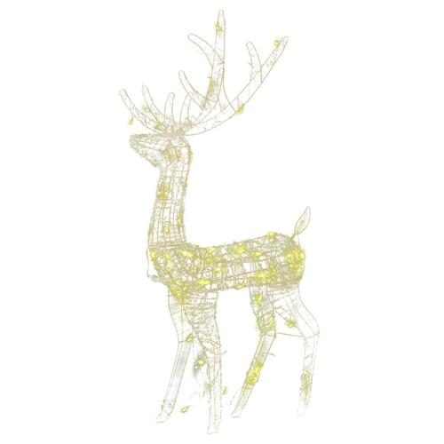 Julerensdyr 2 stk. 120 cm akryl varmt hvidt lys