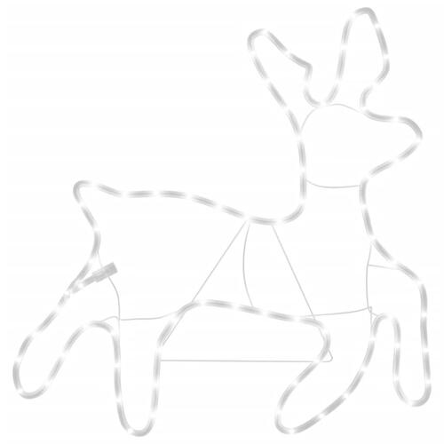 Julerensdyr 2 stk. 57x55x4,5 cm med LED-lys varmt hvidt lys