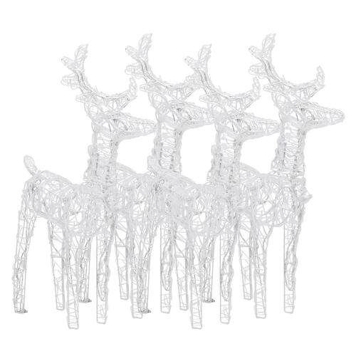 Julerensdyr 4 stk. 160 LED'er akryl varmt hvidt lys