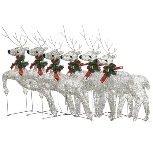 Julerensdyr 6 stk. 120 LED'er guldfarvet