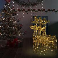 Julerensdyr 3 stk. 60x16x100 cm akryl