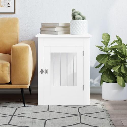 Hundebur 55x80x68 cm konstrueret træ hvid