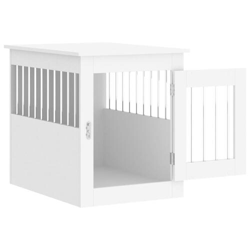 Hundebur 55x75x65 cm konstrueret træ hvid