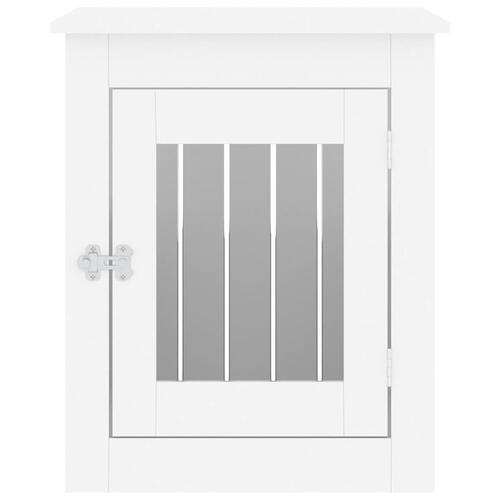 Hundebur 55x75x65 cm konstrueret træ hvid