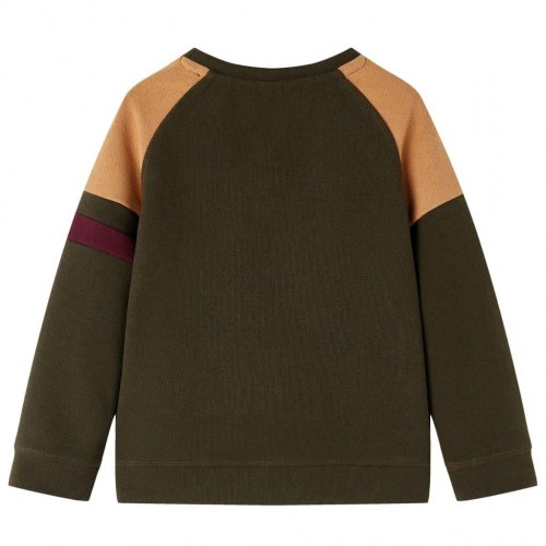 Sweatshirt til børn str. 116 kakifarvet og brun