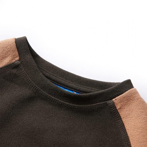 Sweatshirt til børn str. 116 kakifarvet og brun