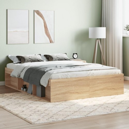 Sengeramme 135x190 cm sonoma-eg