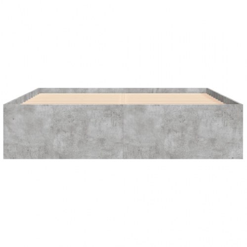 Sengeramme med opbevaring 150x200 cm - betongrå