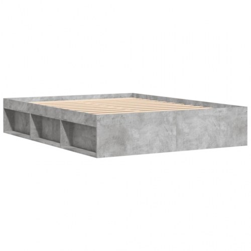 Sengeramme med opbevaring 150x200 cm - betongrå