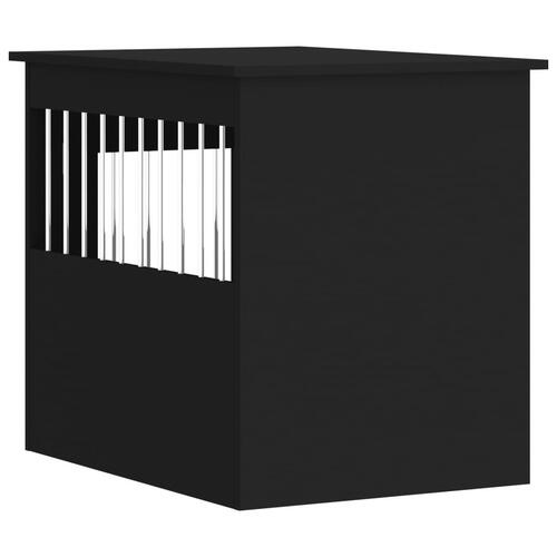Hundebur 55x75x65 cm konstrueret træ sort