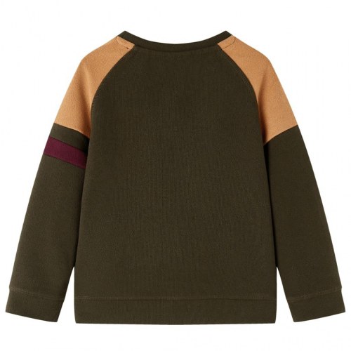 Sweatshirt til børn str. 104 kakifarvet og brun