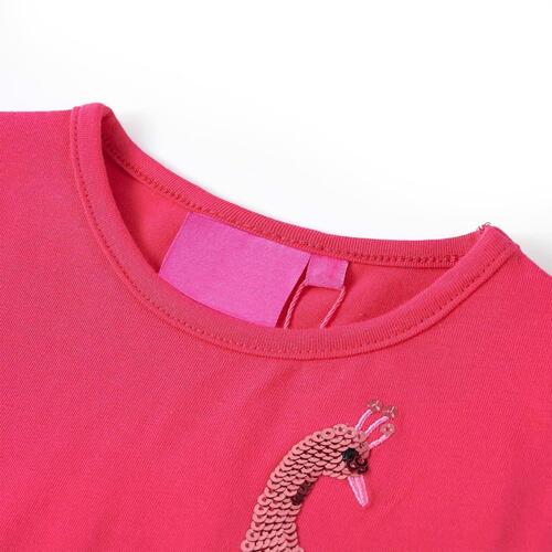 Langærmet T-shirt til børn str. 92 pink