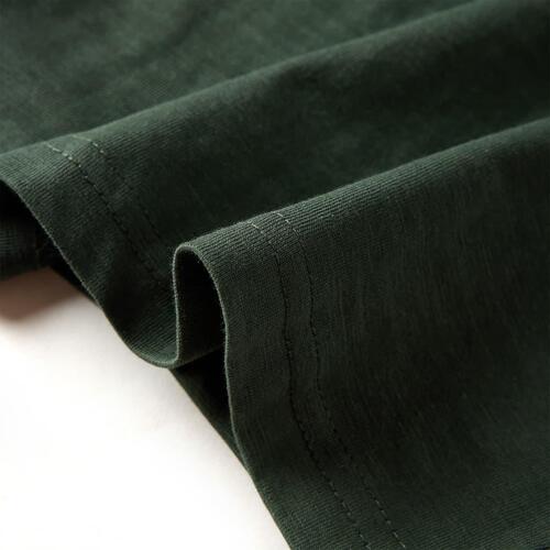 Langærmet T-shirt til børn str. 128 cm mørkegrøn