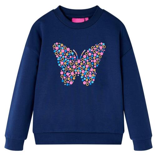 Sweatshirt til børn str. 128 marineblå