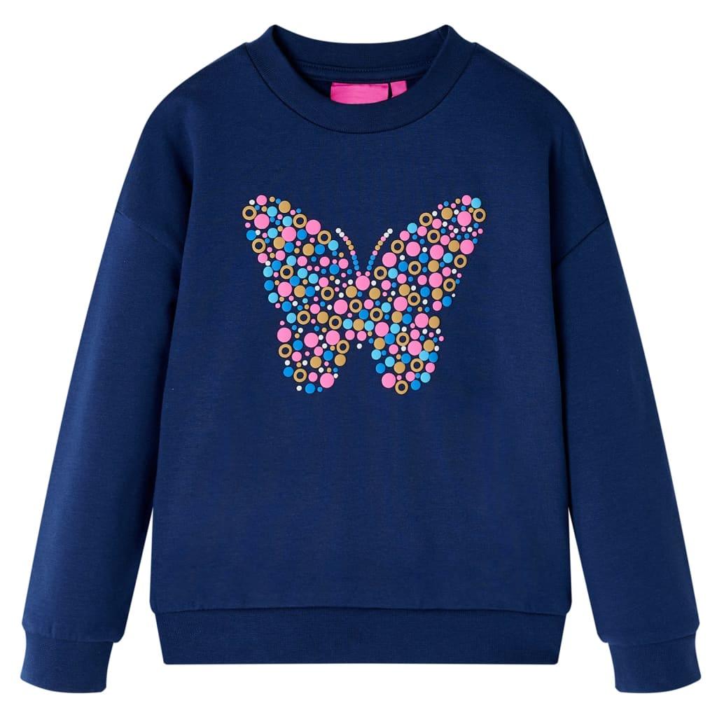 Sweatshirt til børn str. 128 marineblå