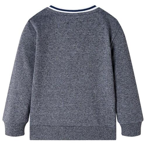 Sweatshirt til børn str. 116 blåmeleret