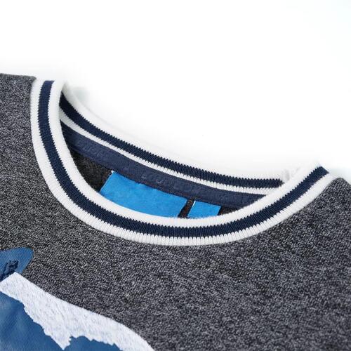 Sweatshirt til børn str. 116 blåmeleret