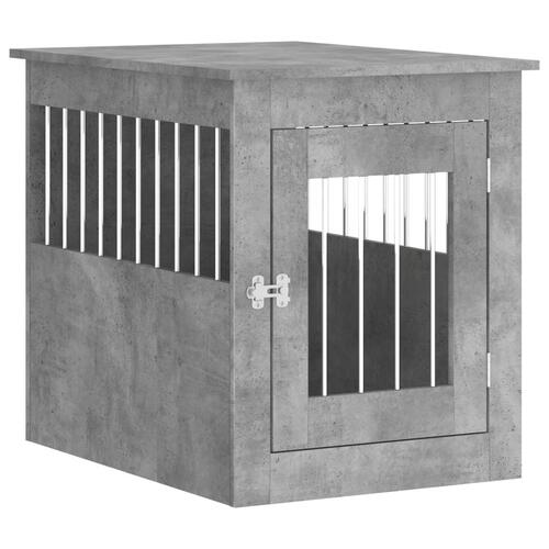 Hundebur 55x75x65 cm konstrueret træ betongrå