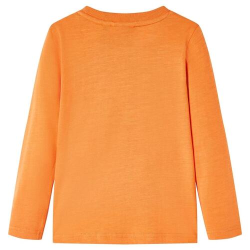 Langærmet T-shirt til børn str. 128 cm orange