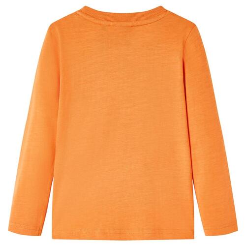 Langærmet T-shirt til børn str. 104 cm orange