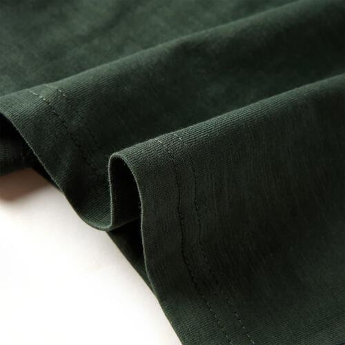 Langærmet T-shirt til børn str. 140 cm mørkegrøn