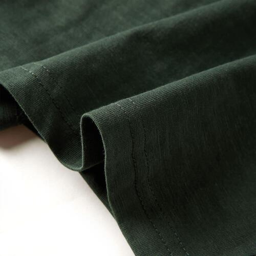 Langærmet T-shirt til børn str. 116 cm mørkegrøn
