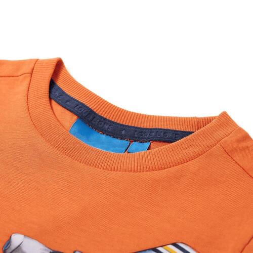 Langærmet T-shirt til børn str. 116 cm orange