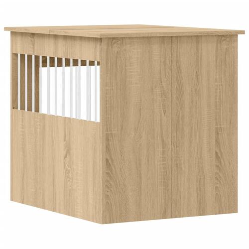 Hundebur 64,5x80x71 cm konstrueret træ sonoma-eg