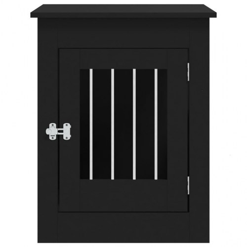 Hundebur/endebord i konstrueret træ - 55 × 80 × 68 cm, sort