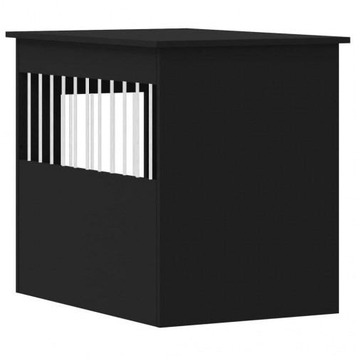 Hundebur/endebord i konstrueret træ - 55 × 80 × 68 cm, sort