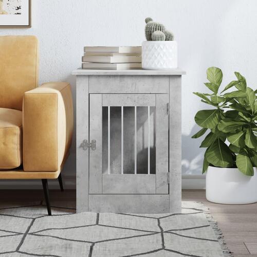 Hundebur 55x80x68 cm konstrueret træ betongrå