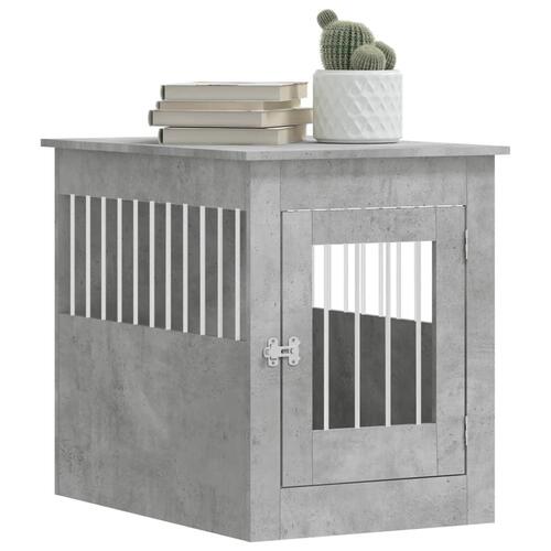 Hundebur 55x80x68 cm konstrueret træ betongrå
