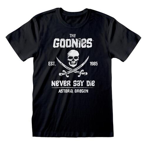Kortærmet T-shirt The Goonies Never Say Die Sort Unisex M