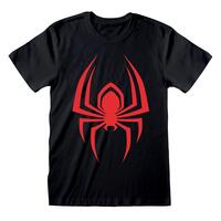 Kortærmet T-shirt Spider-Man Hanging Spider Sort Unisex M