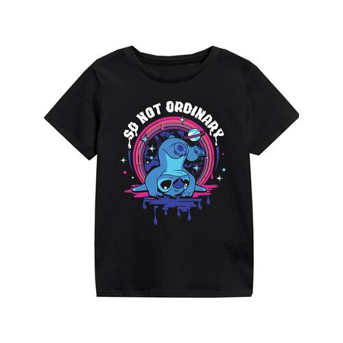 Børne Kortærmet T-shirt Stitch So Not Ordinary Sort 9-11 år