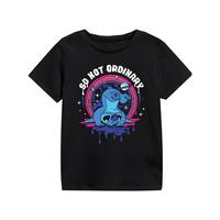 Børne Kortærmet T-shirt Stitch So Not Ordinary Sort 5-6 år