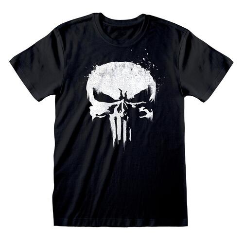 Kortærmet T-shirt Marvel Logo Sort Unisex L