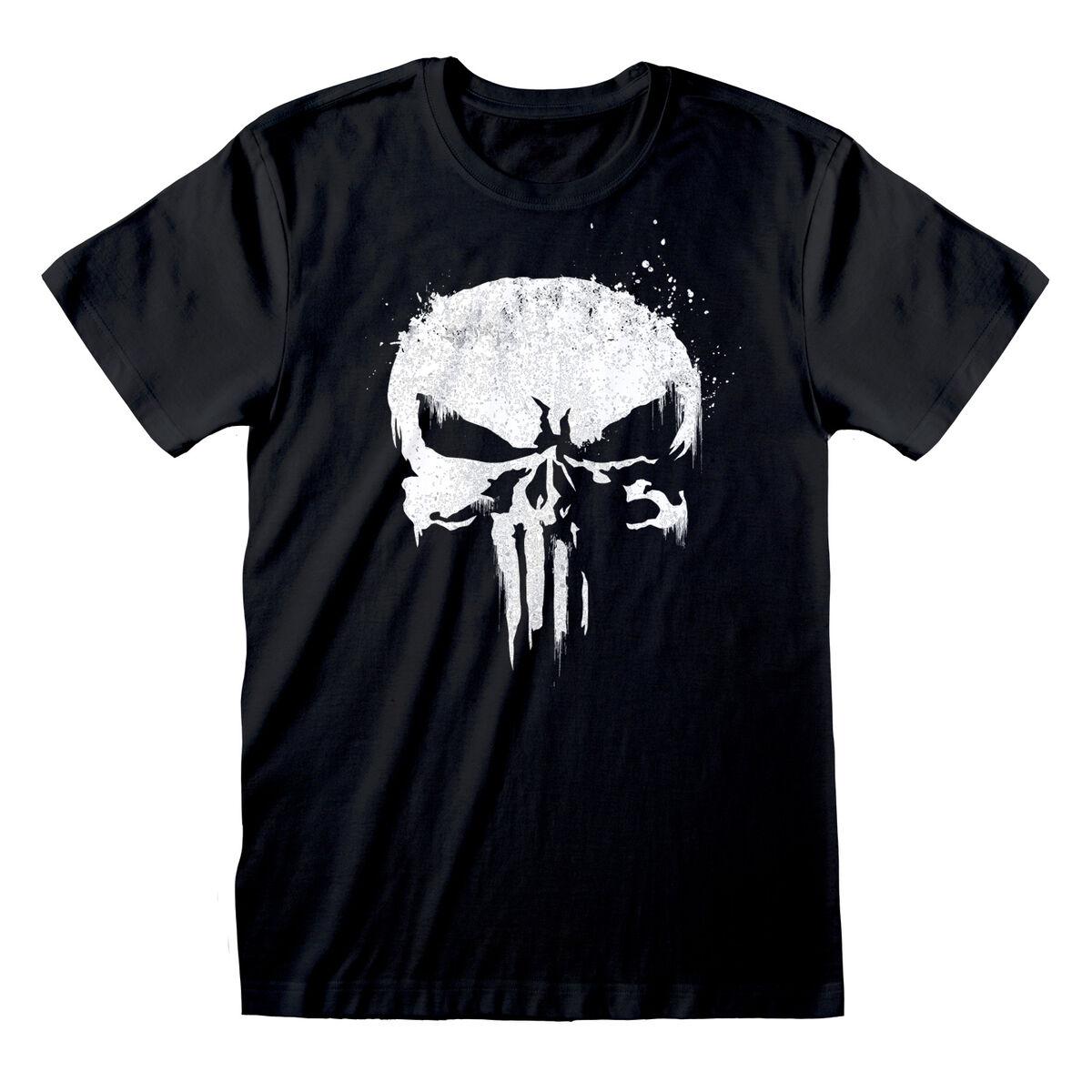 Kortærmet T-shirt Marvel Logo Sort Unisex L