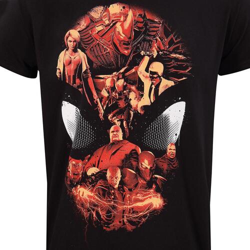 Kortærmet T-shirt Spider-Man Character Roster Sort Unisex L