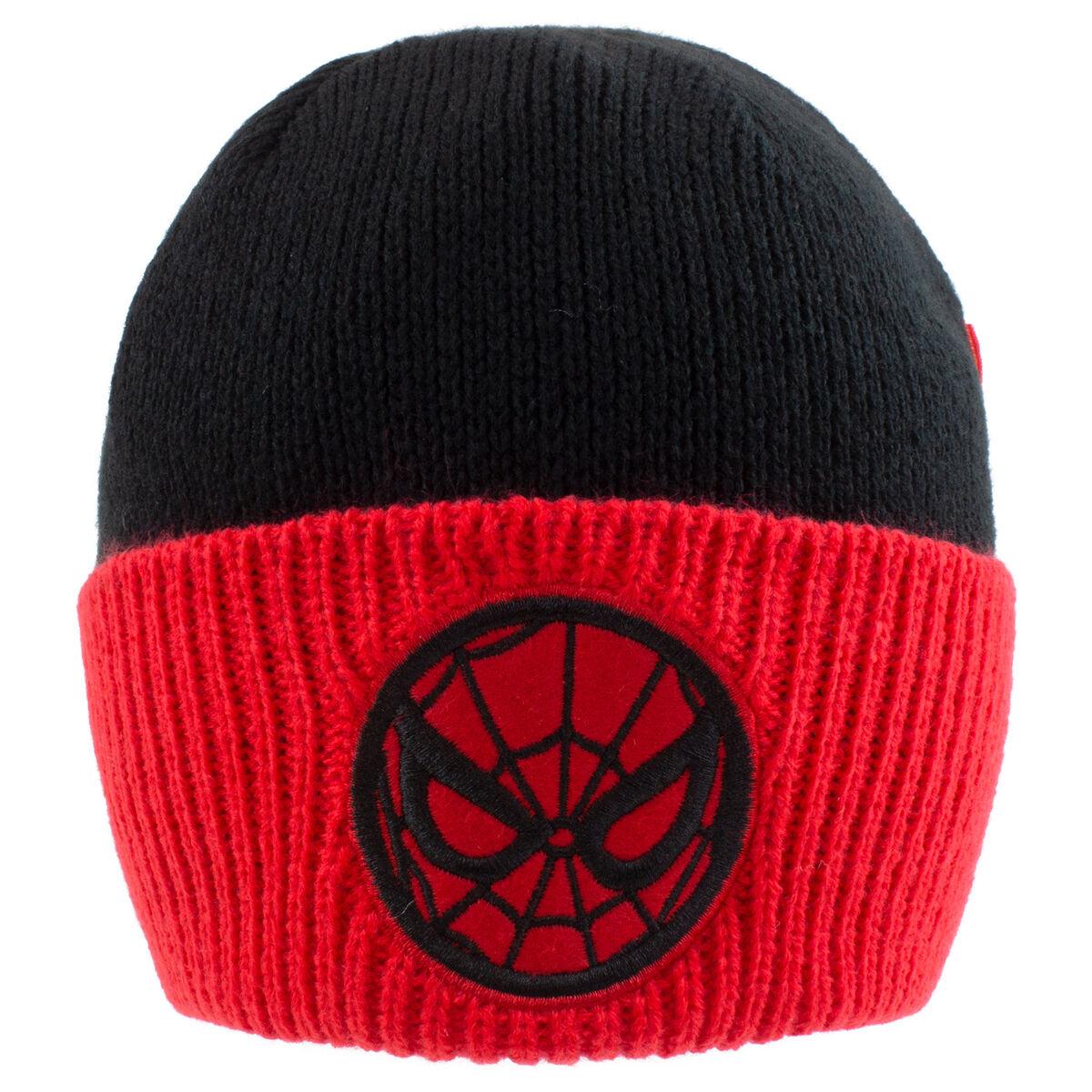 Spider-Man hue med emblem - sort, onesize, 100 % akryl billede