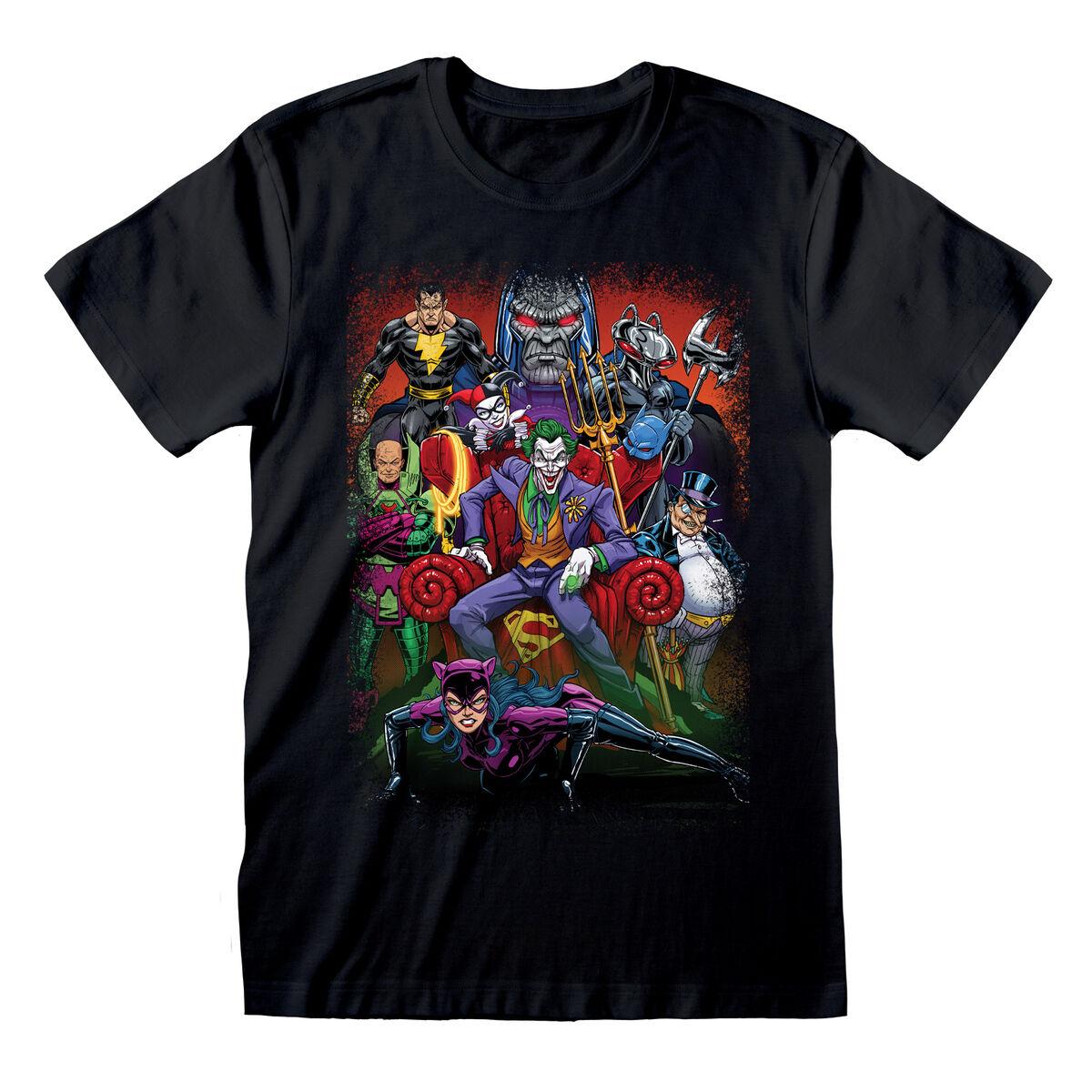 Kortærmet T-shirt DC Comics Villains Sort Unisex XXL