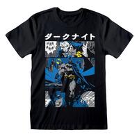 Kortærmet T-shirt Batman Manga Cover Sort Unisex M