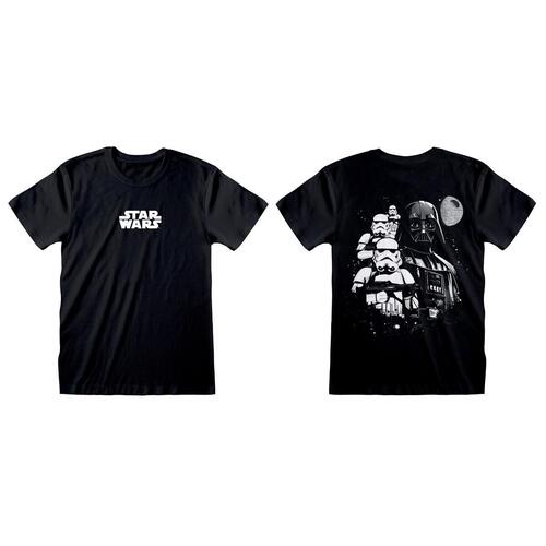 Kortærmet T-shirt Star Wars Collage Sort Unisex S