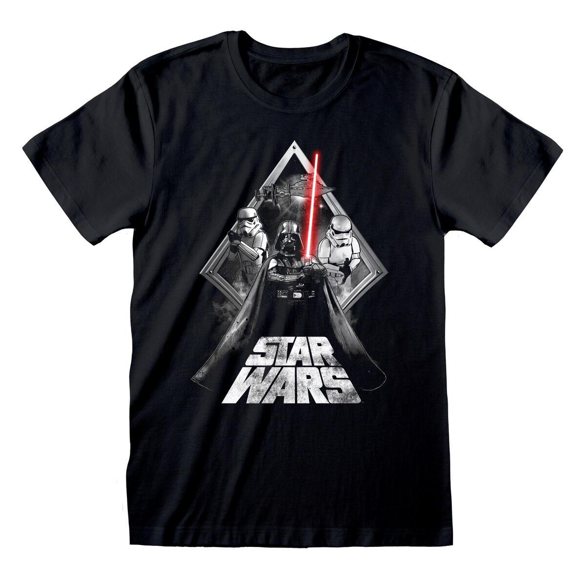 Kortærmet T-shirt Star Wars Galaxy Portal Sort Unisex S