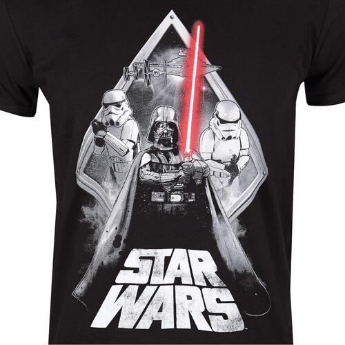 Kortærmet T-shirt Star Wars Galaxy Portal Sort Unisex S