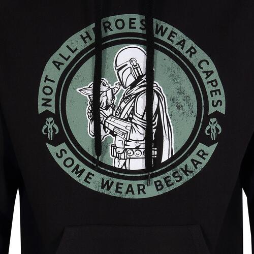 Hættetrøje til Mænd The Mandalorian Wear Beskar Sort S