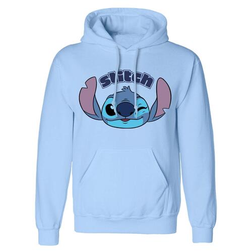 Unisex Hættetrøje Stitch Cute Face Blå S